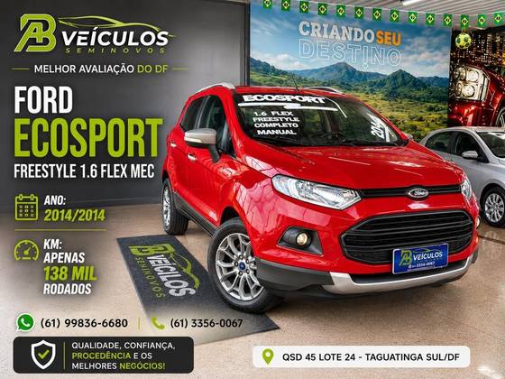 FORD ECOSPORT 1.6 FREESTYLE 16V FLEX 4P MANUAL FORD ECOSPORT 1.6 FREESTYLE 16V FLEX 4P MANUAL